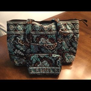 Vera Bradley Betsy Java Blue w/ cosmetic bag
